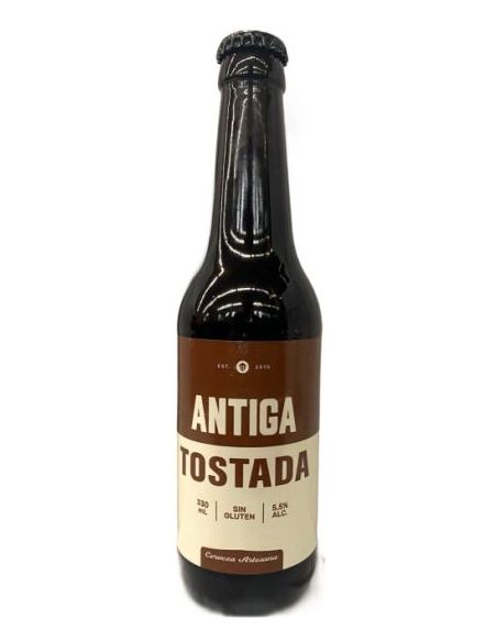 Botella cerveza ANTIGA TOSTADA AMBER SIN GLUTEN 33 CL