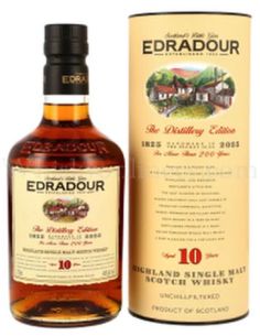 Single malt whisky Edradour 10 yo