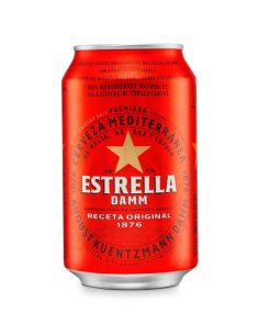 Estrella Damm beer can 33 cl